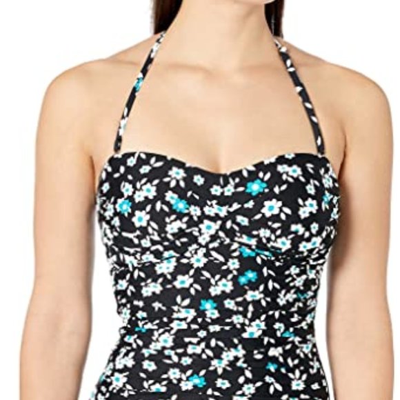 Anne Cole Twist-Front Ruched Tankini Top
